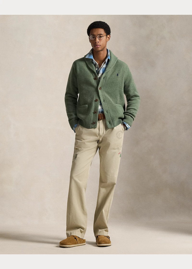 Wool-Cashmere Shawl-Collar Cardigan 3