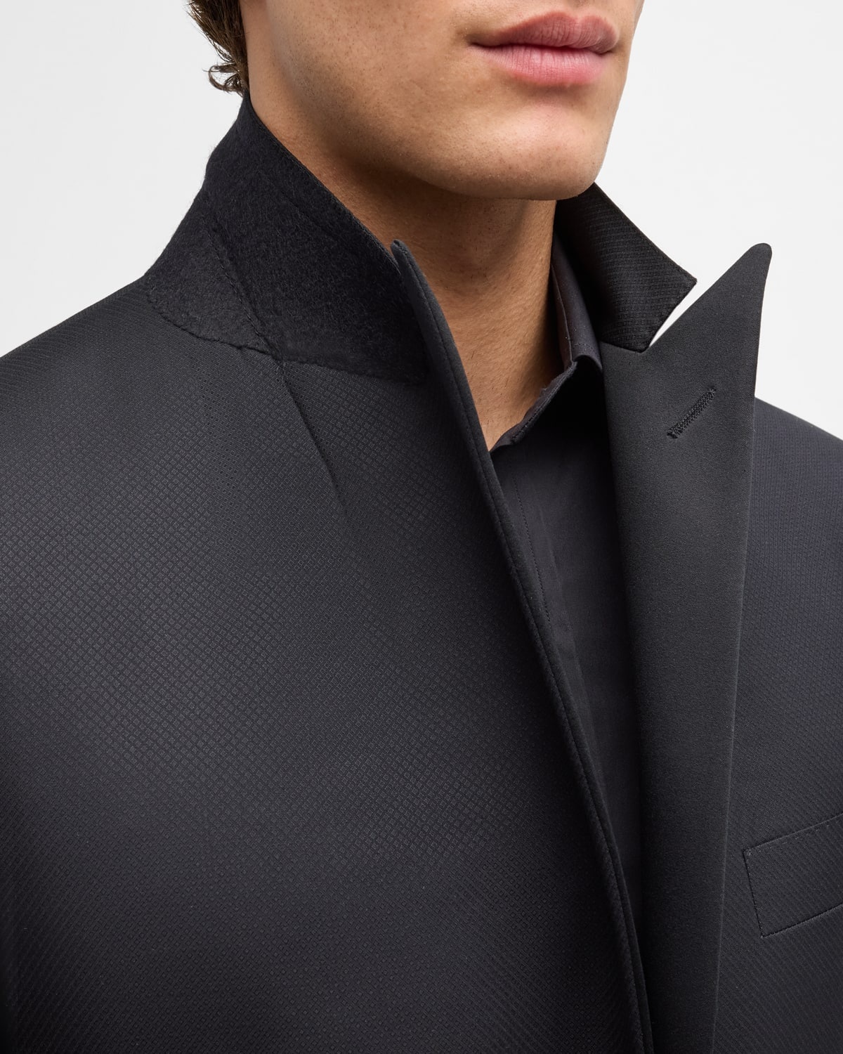 Men's Wool Diamond Weave Tuxedo - 7