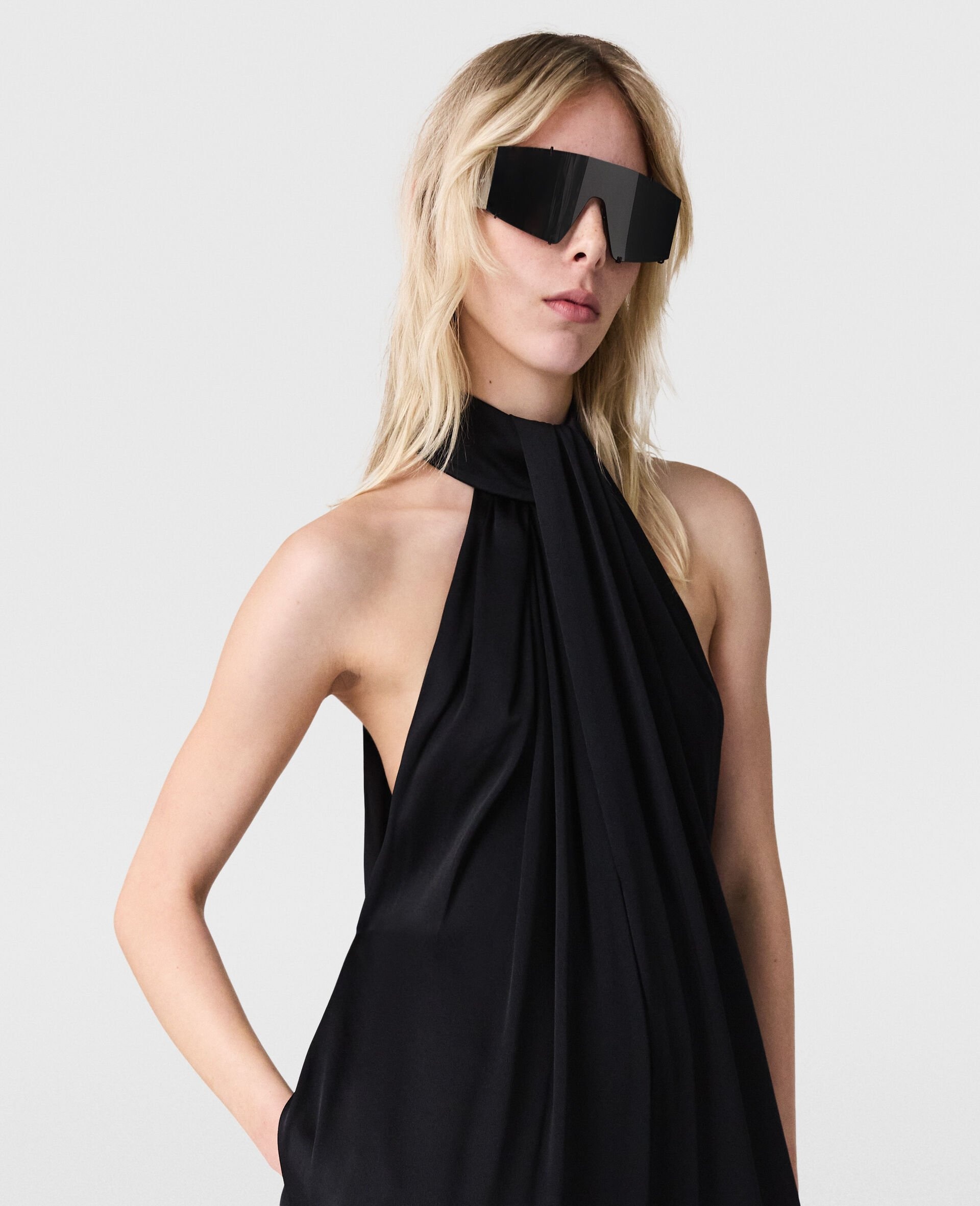 Halterneck Panel Jumpsuit - 3