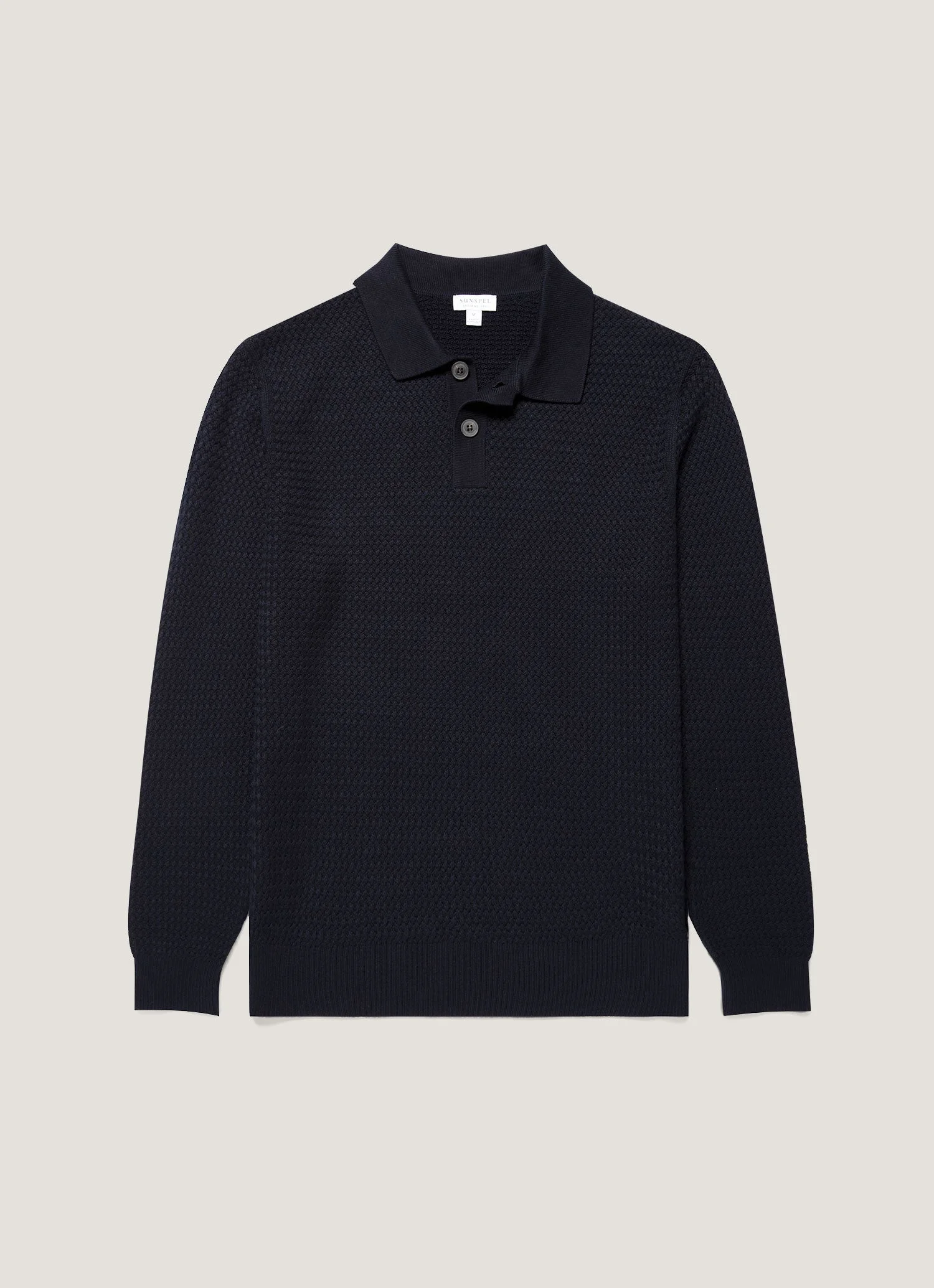 Cotton Basketweave Polo Shirt - 1