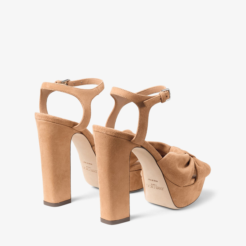JIMMY CHOO Heloise 120
Toffee Suede Platform Sandals outlook