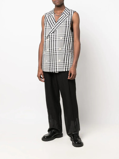 Vivienne Westwood check-print double-breasted waistcoat outlook