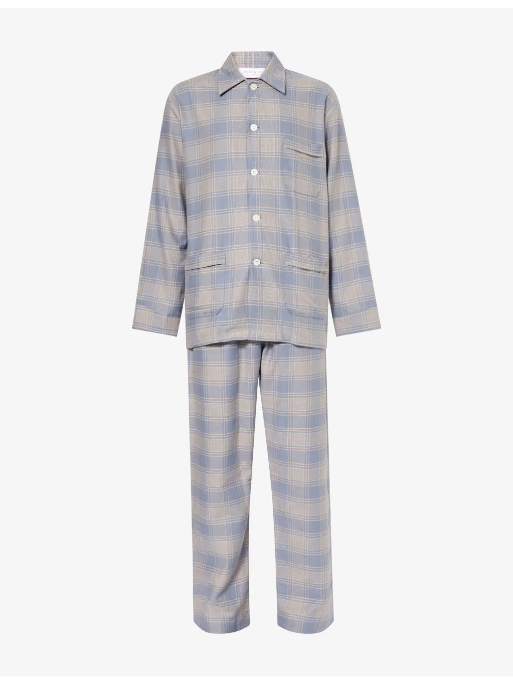 Kelburn Check-Print Brushed-Cotton Pyjama Set - 1
