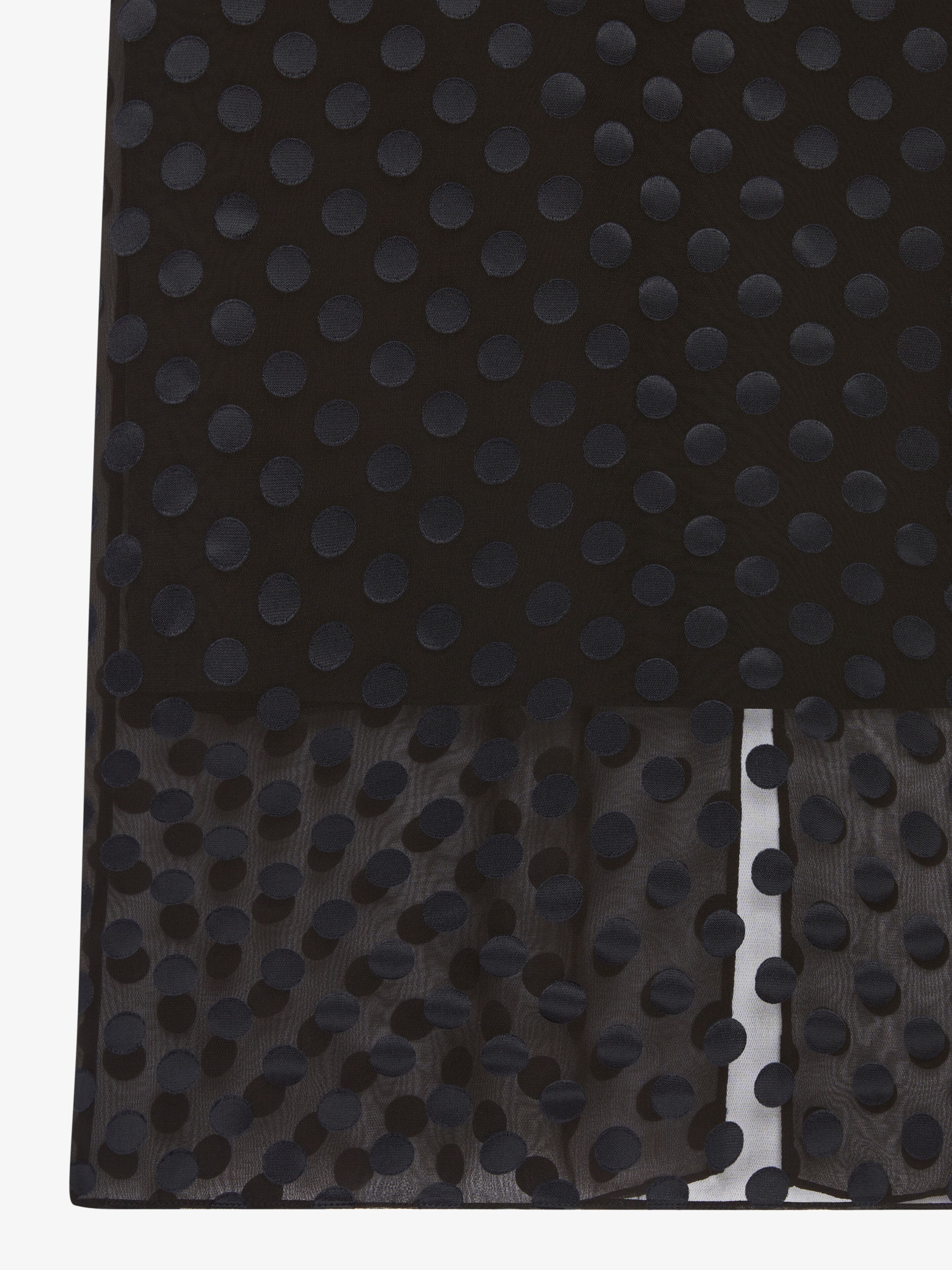SKIRT IN POLKA DOTS DÉVORÉ SATIN - 5