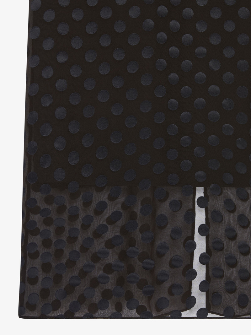 SKIRT IN POLKA DOTS DÉVORÉ SATIN 5