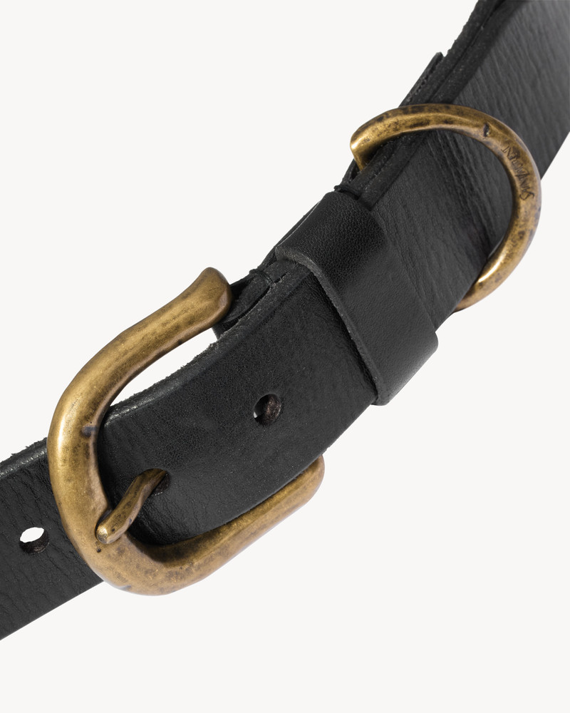D-RING BUCKLE BELT IN LEATHER 3