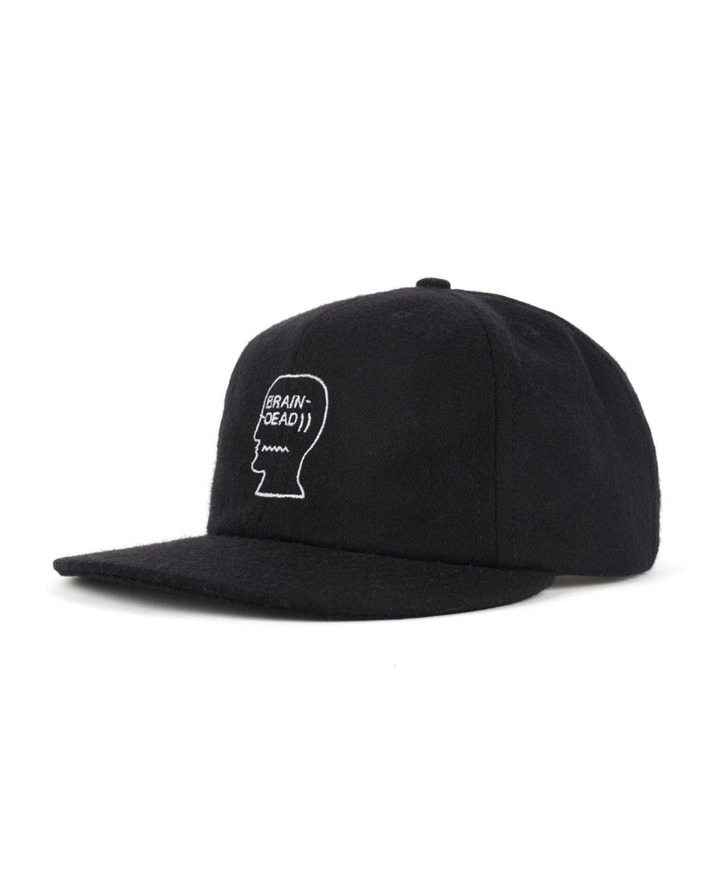 Flannel Classic Logohead 6 Panel Hat - Black 3