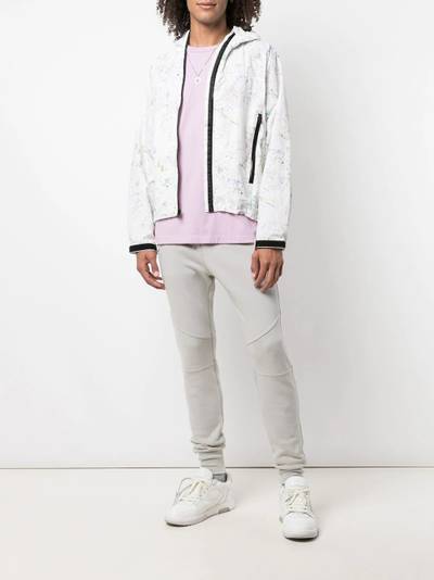 John Elliott painterly-print hooded lightweight jacket outlook