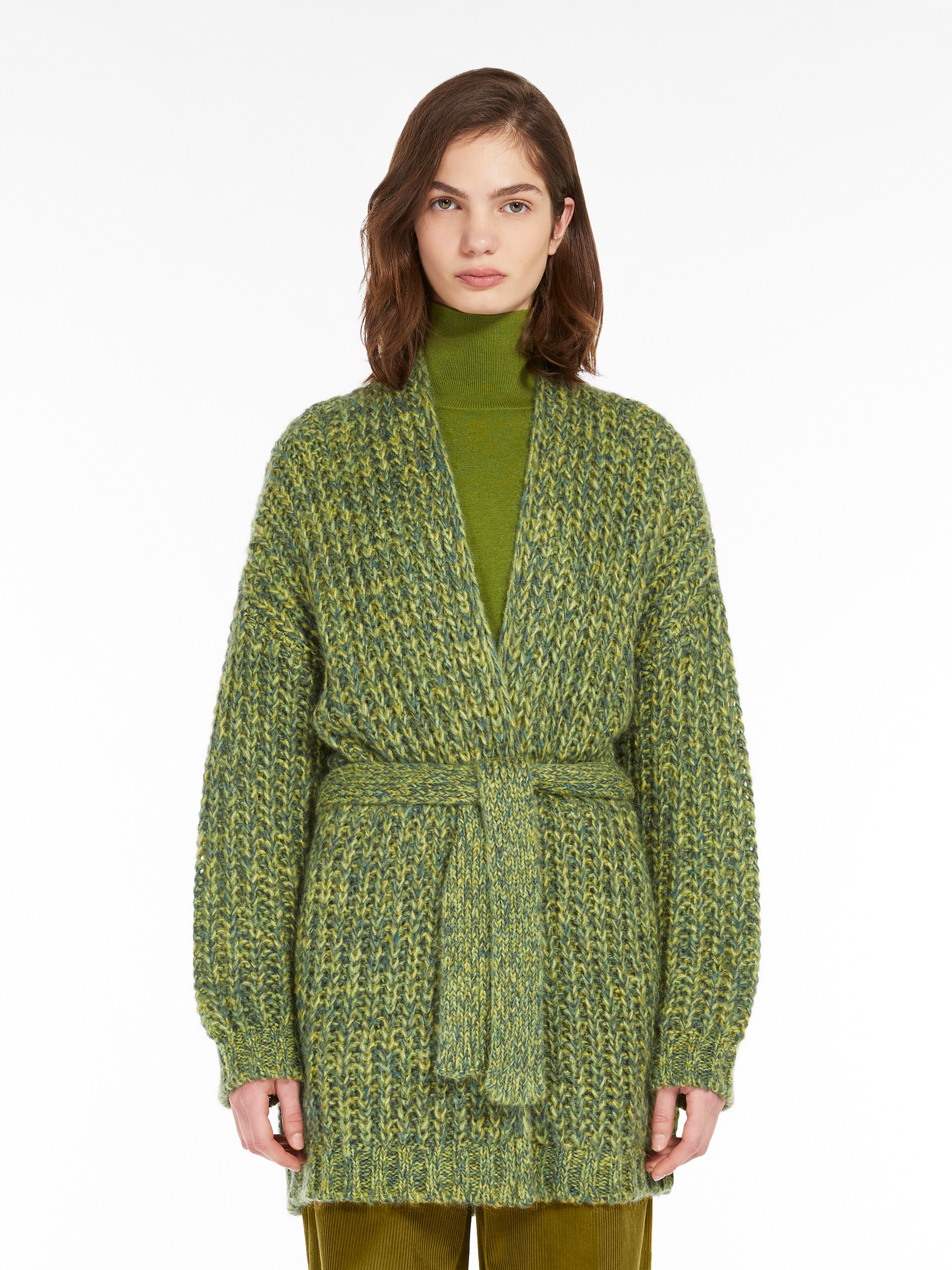 JOSEF Rib-knit mohair chiné cardigan - 3