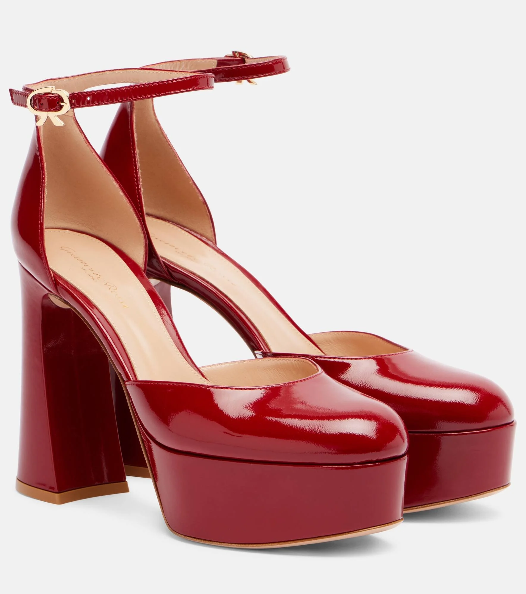 Hilary 100 patent leather platform pumps - 1