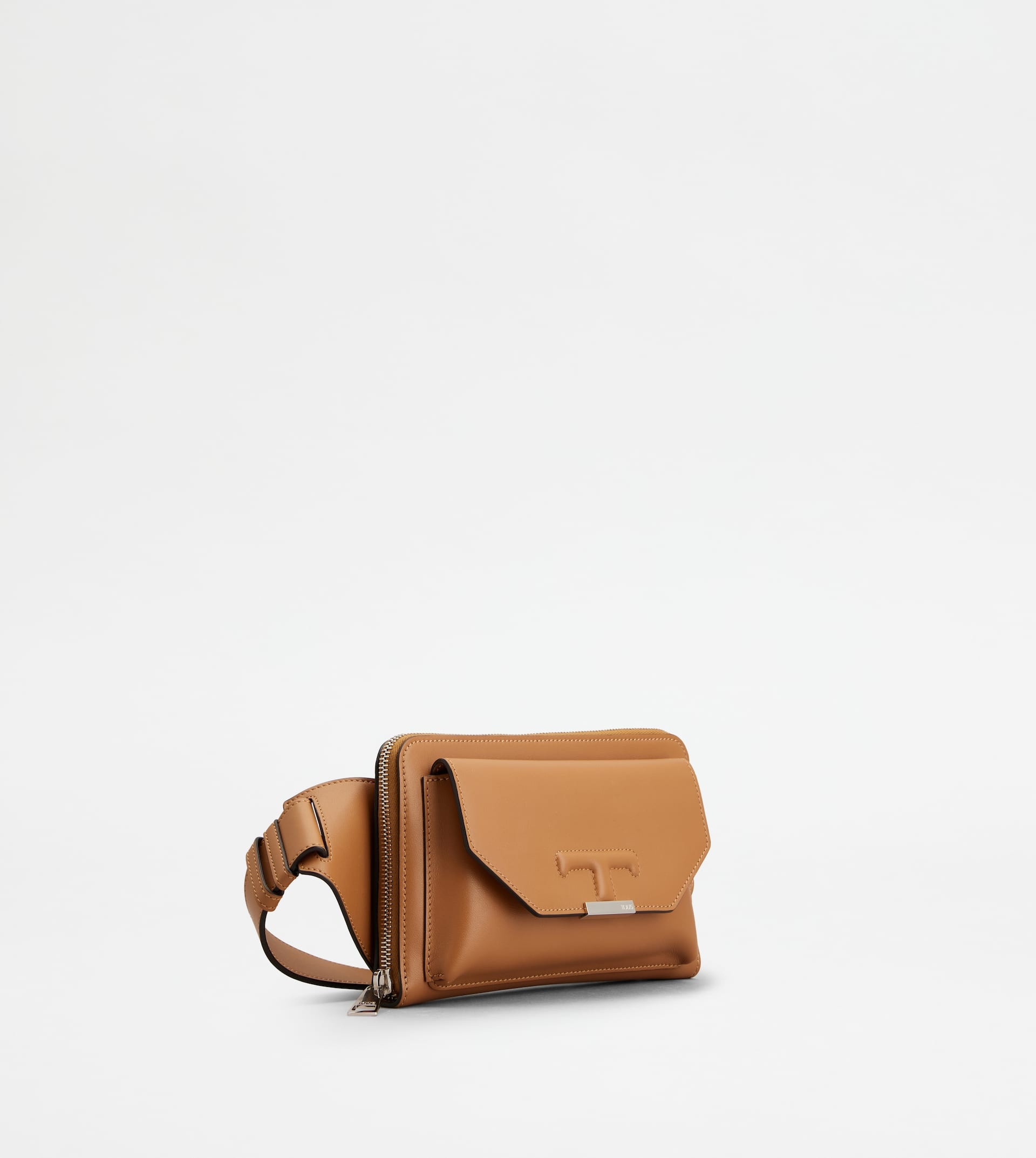 T TIMELESS BELT BAG IN LEATHER MINI - BROWN - 2