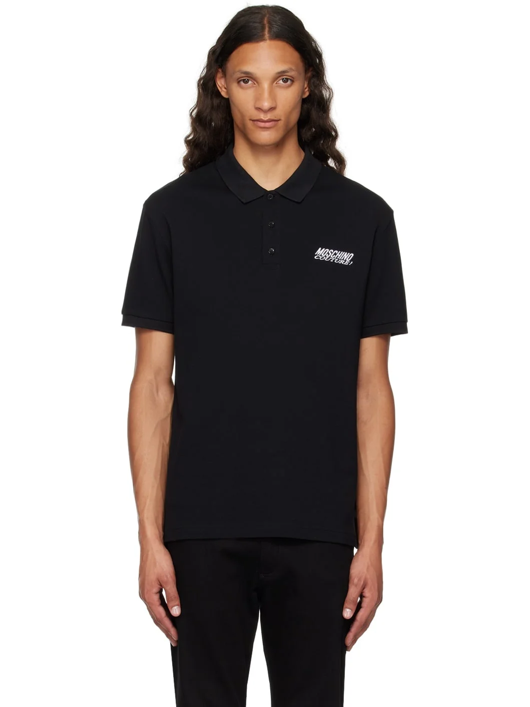 Black 'Moschino Couture!' Polo - 1