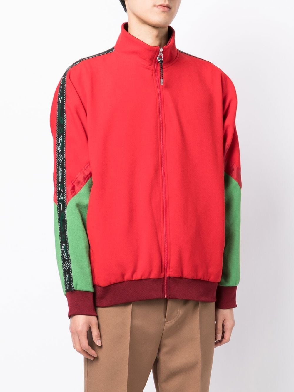 colour-block half-zip jumper - 3