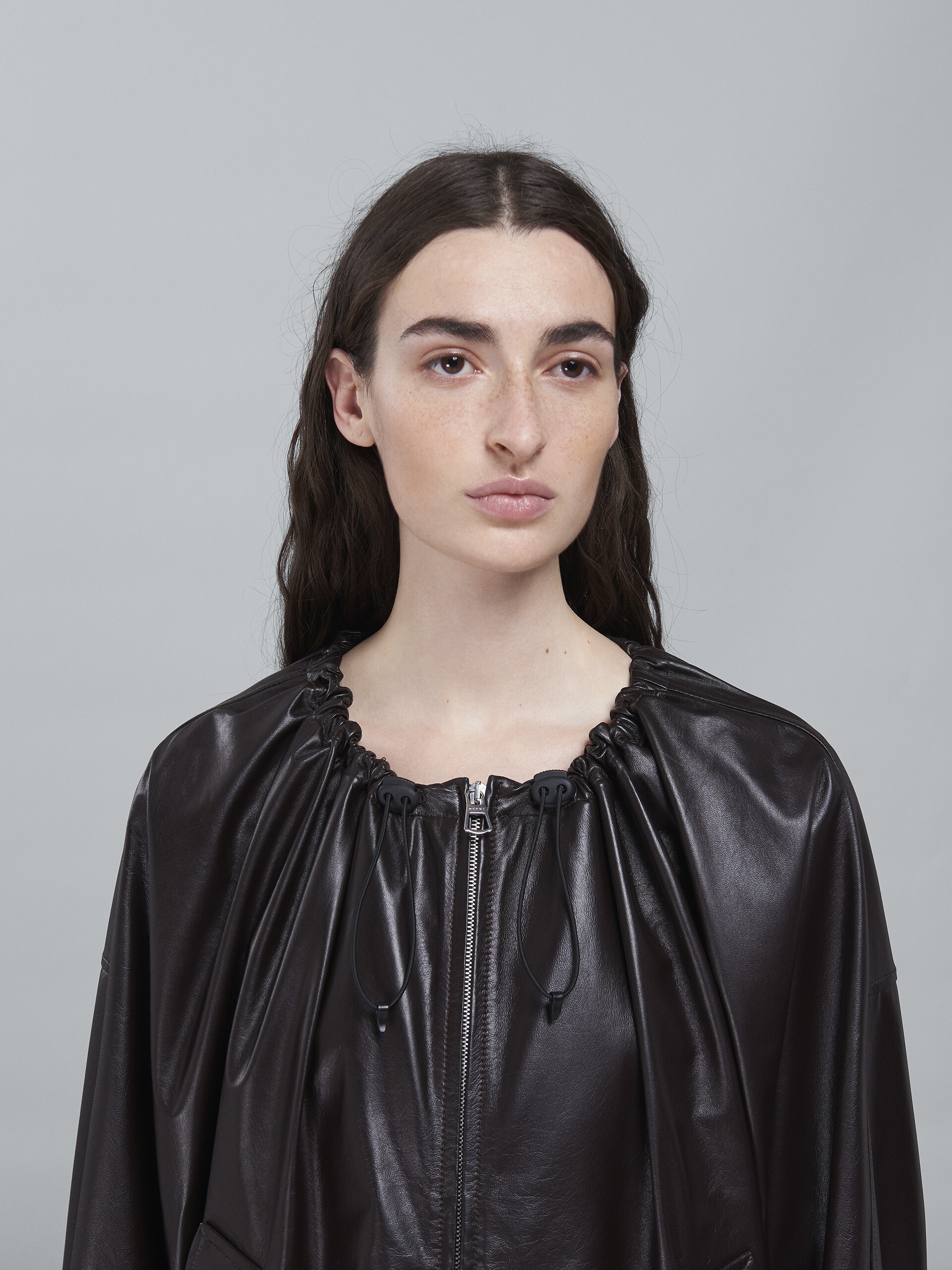 LIGHT NAPPA LEATHER CROPPED JACKET - 4