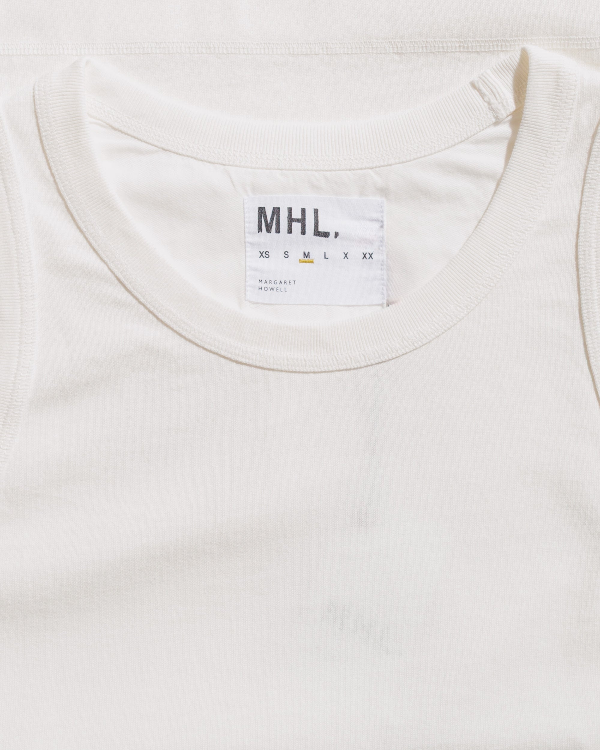 MHL Surplus Vest Heavy Cotton Jersey Off White - 4