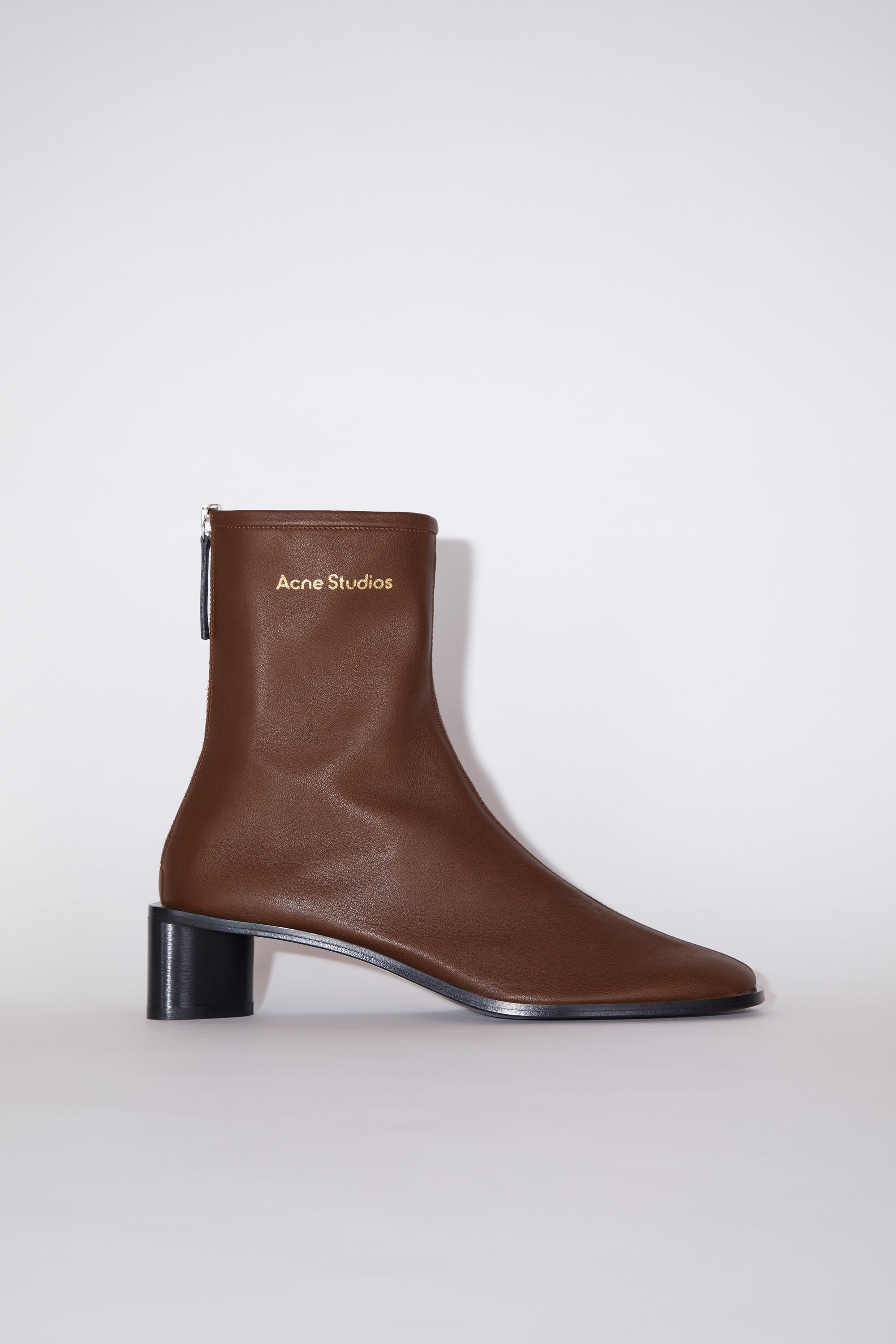 Branded leather boots - Brown/black - 1