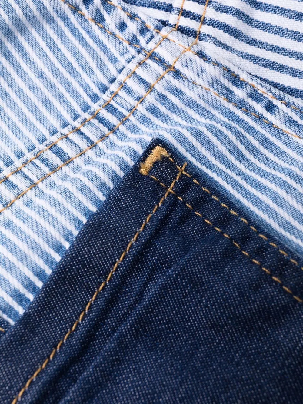 cropped patchwork pocket-detail jeans - 7