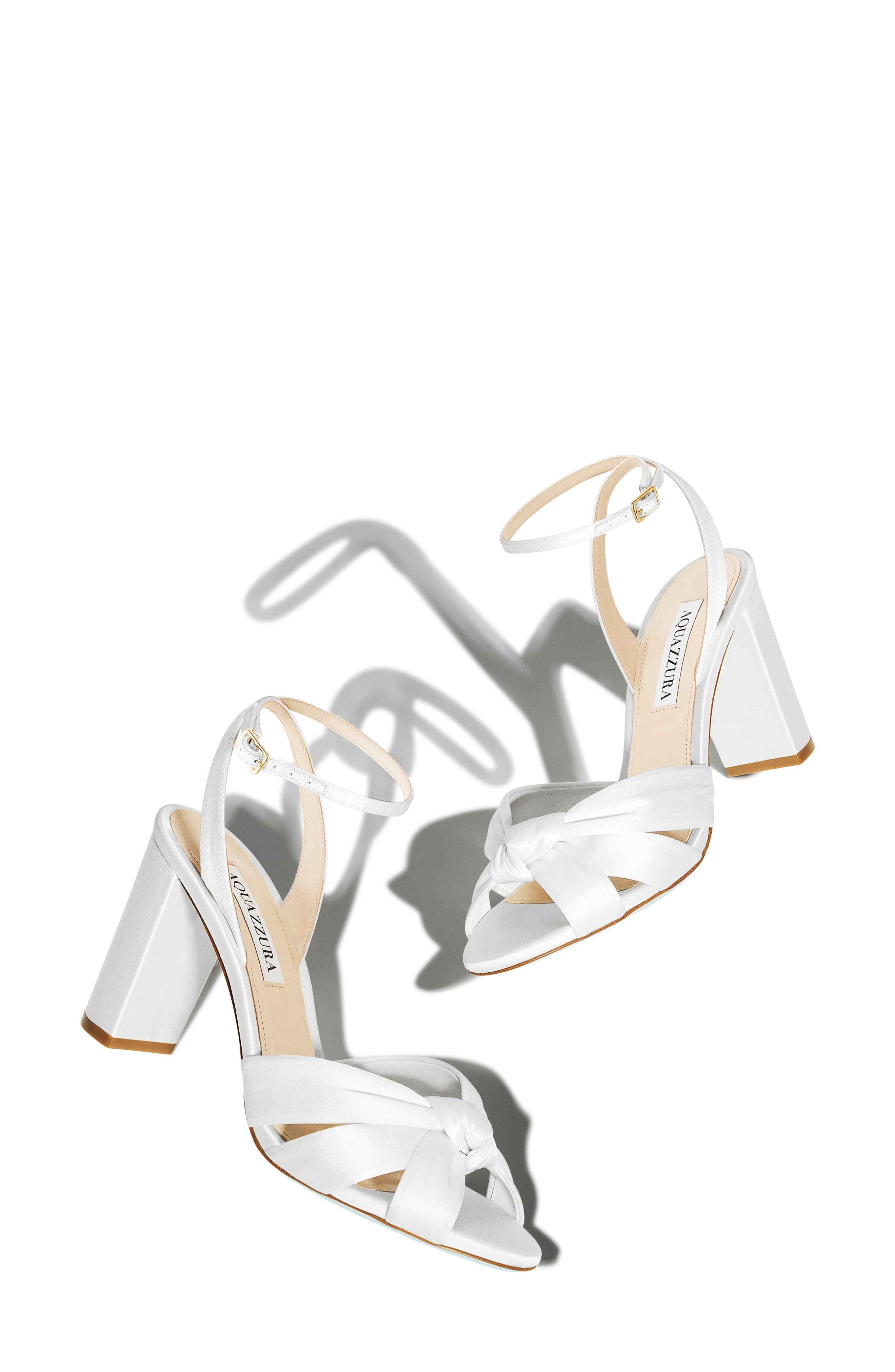 Aquazzura Nina Ankle Strap Sandal in White at Nordstrom - 6