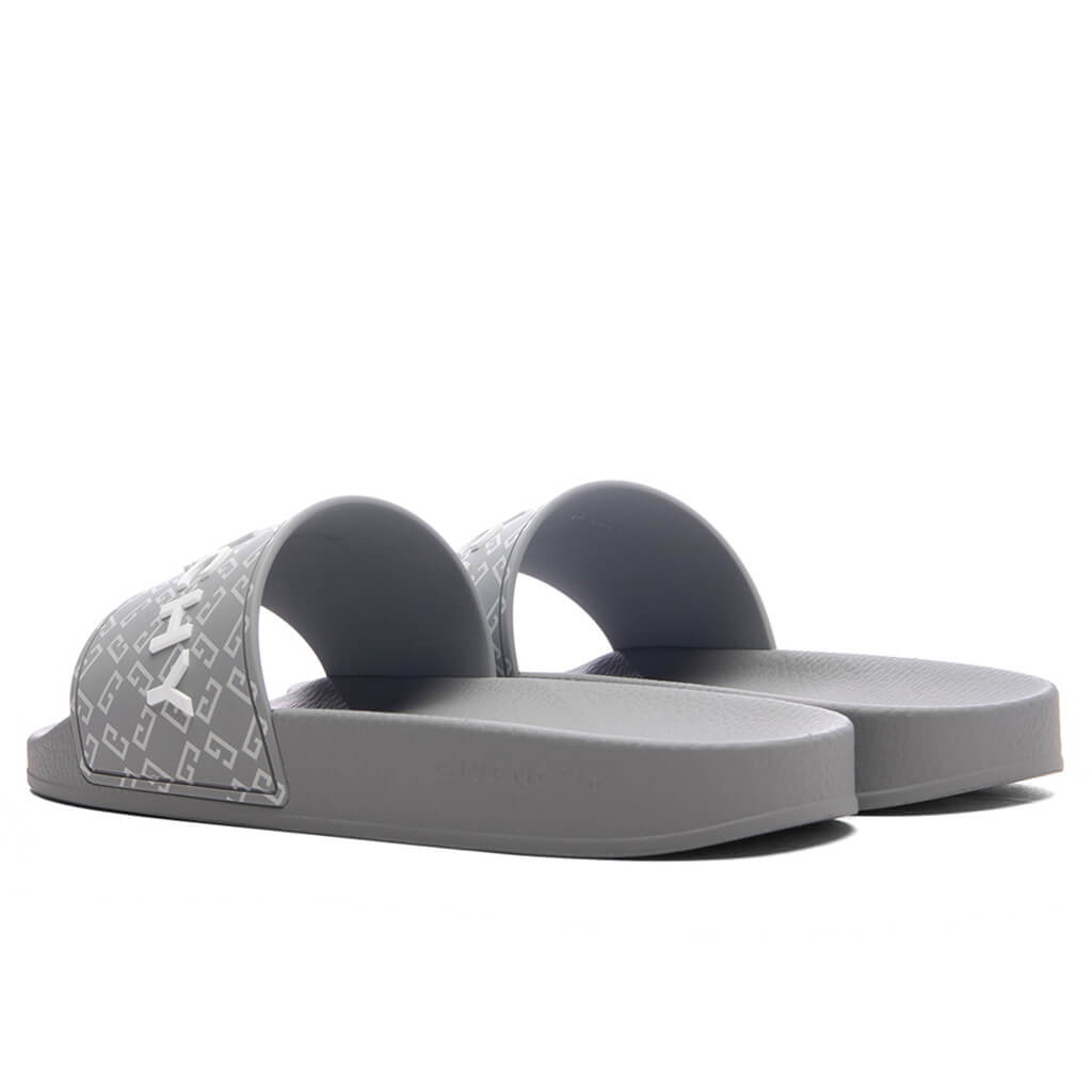 SLIDE FLAT SANDALS - MEDIUM GREY - 3