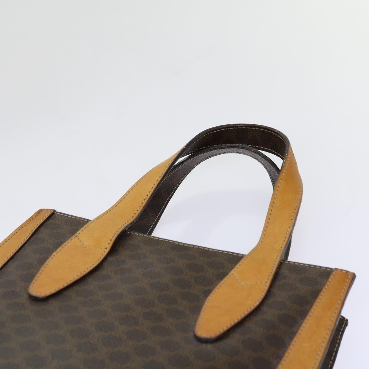 CELINE Macadam Canvas Hand Bag Pvc Brown - 8