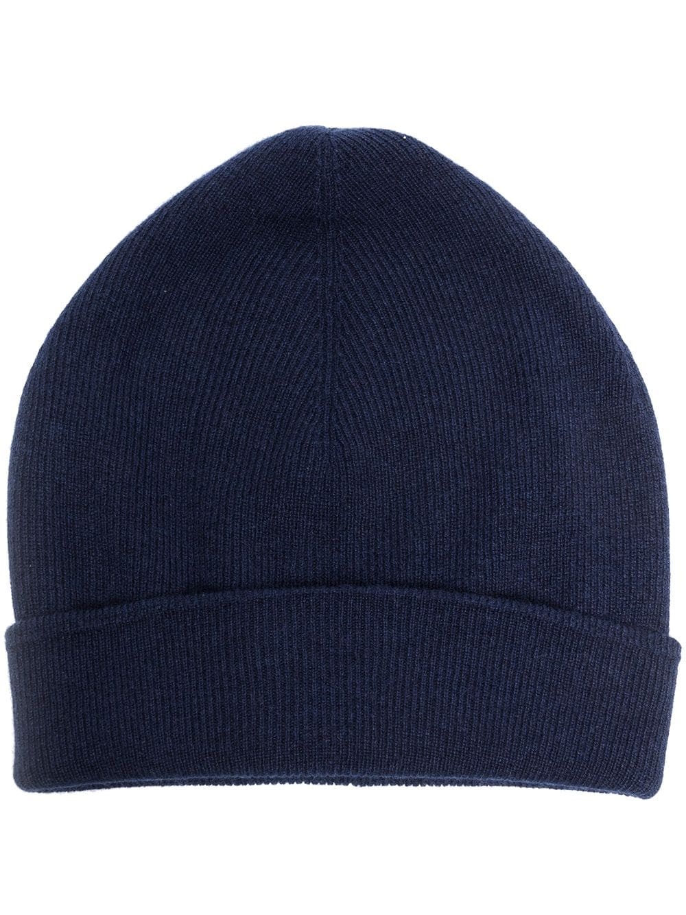 knitted roll-up beanie - 1