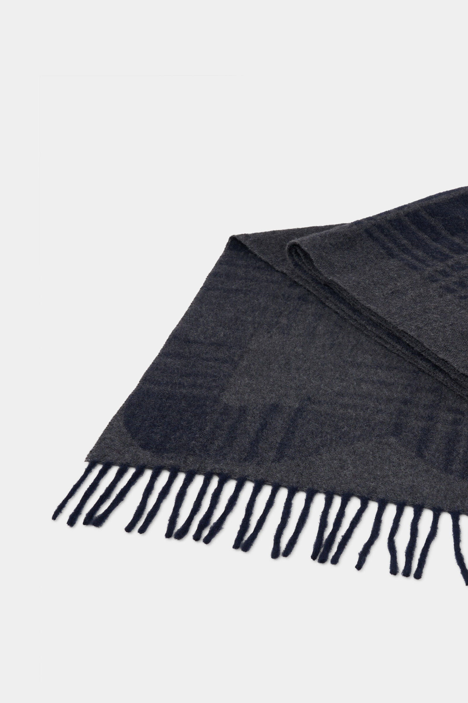 Wool scarf Scarf in Navy blue/grey - 3