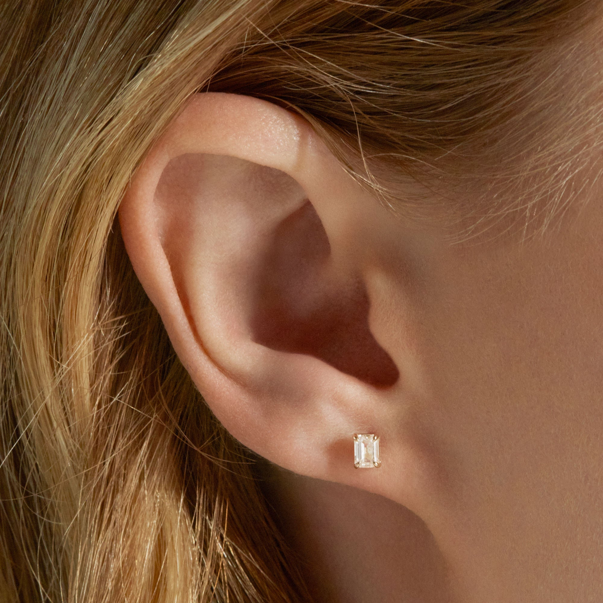 LAB-Created Diamond Mirror Studs - 2