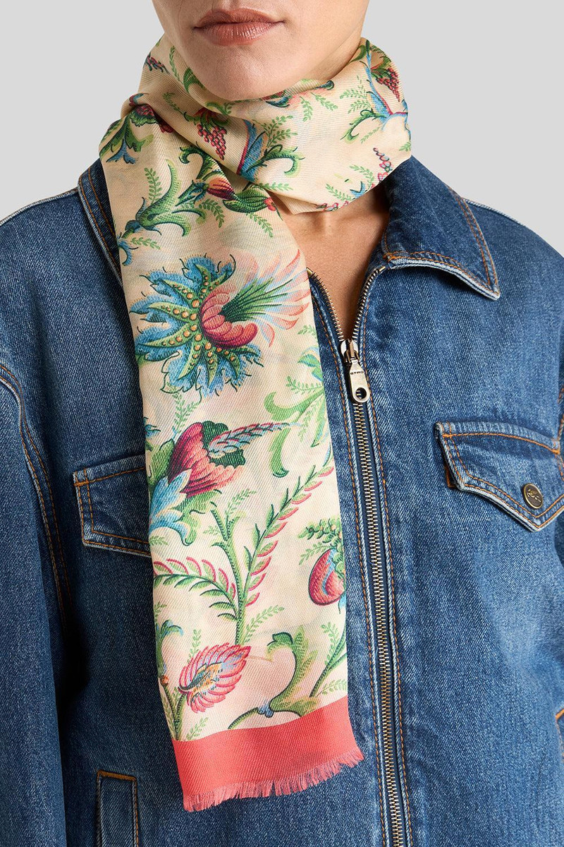 Etro Tosca Scarf - White Print outlook