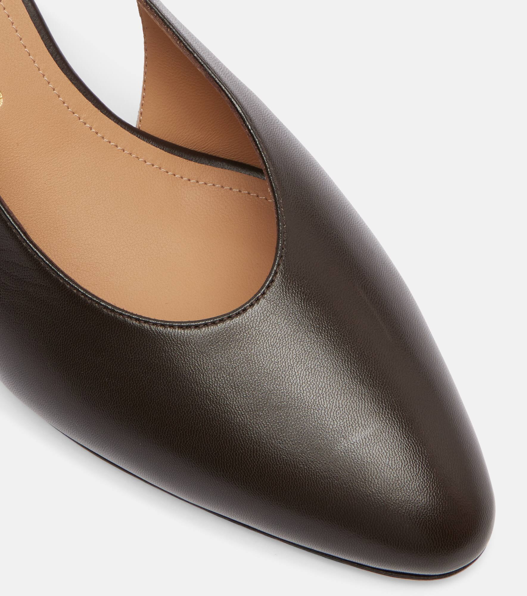 Tessie 70 leather slingback pumps - 5