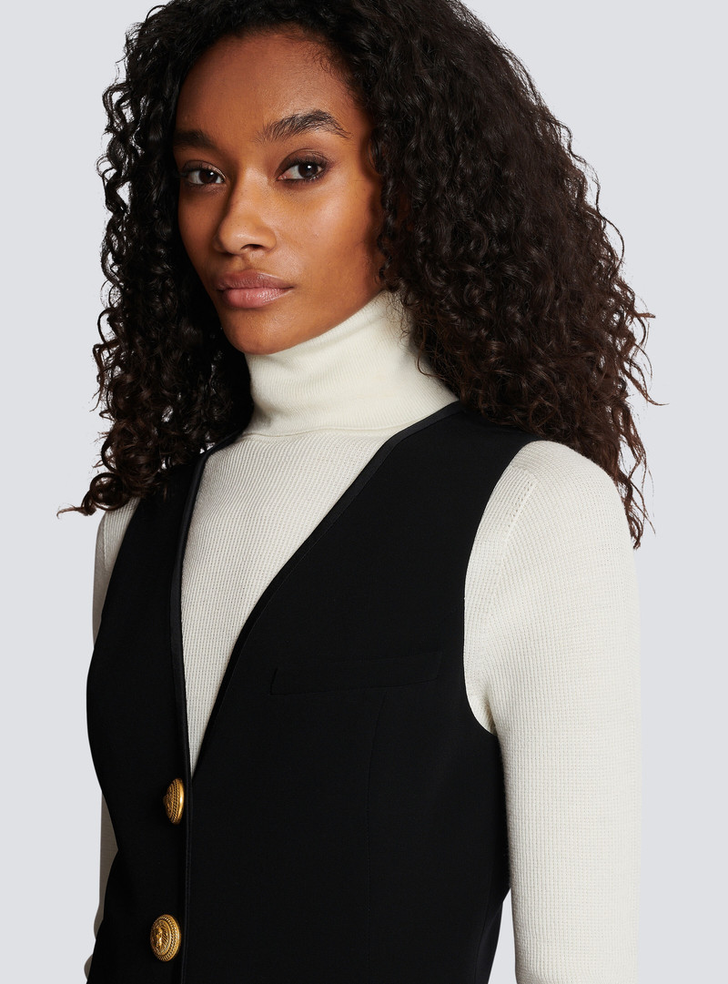 Sleeveless crepe dress 8