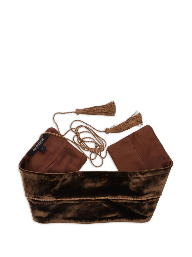 Roberto Cavalli tassel-detail velvet belt outlook