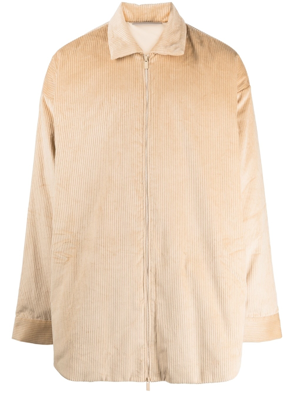 corduroy zip-up shirt jacket - 1