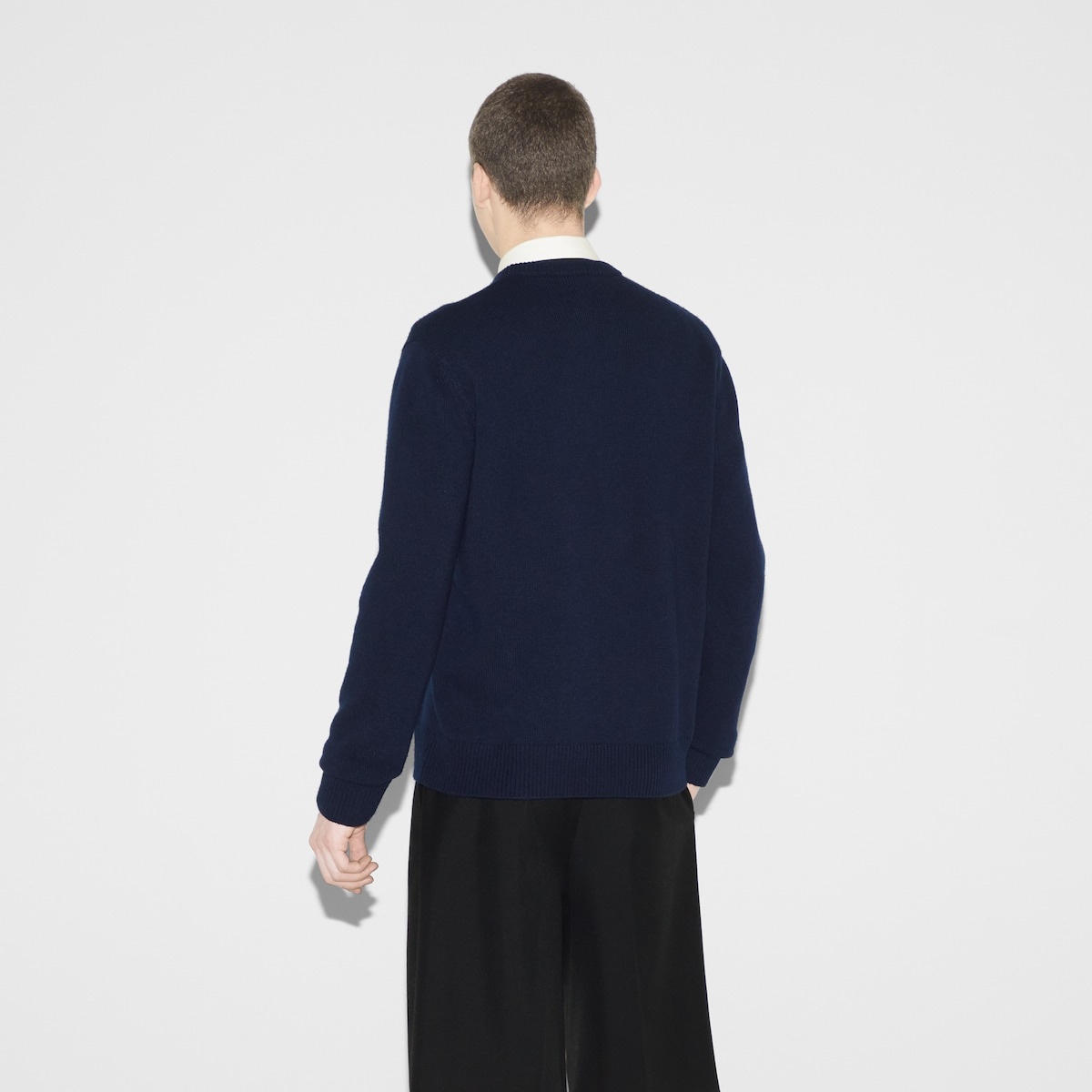 Wool sweater with Gucci intarsia - 4
