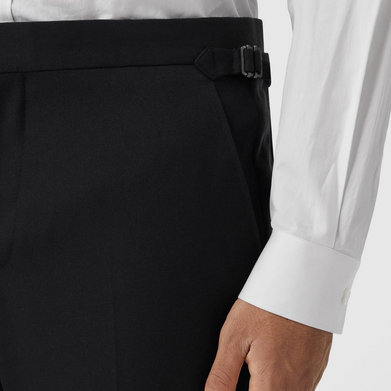 Grain de Poudre Wool Tuxedo Trousers - 3