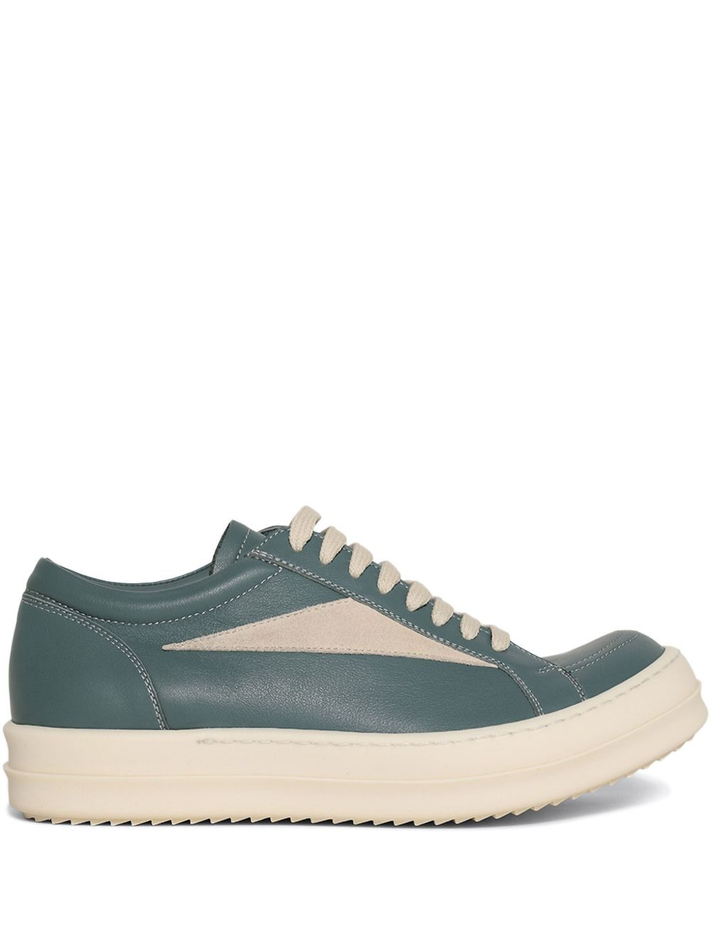 leather panel trainers - 1