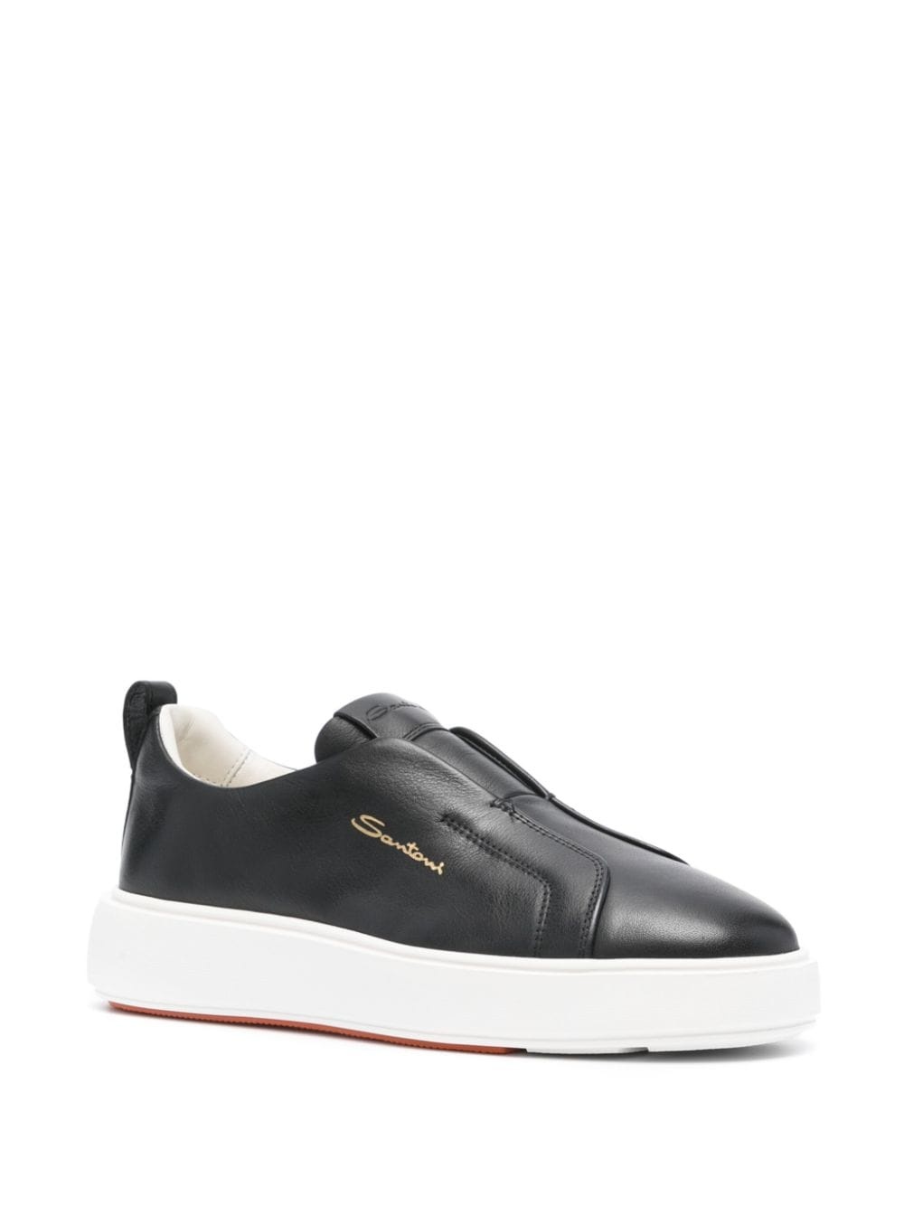 slip-on leather sneakers - 2