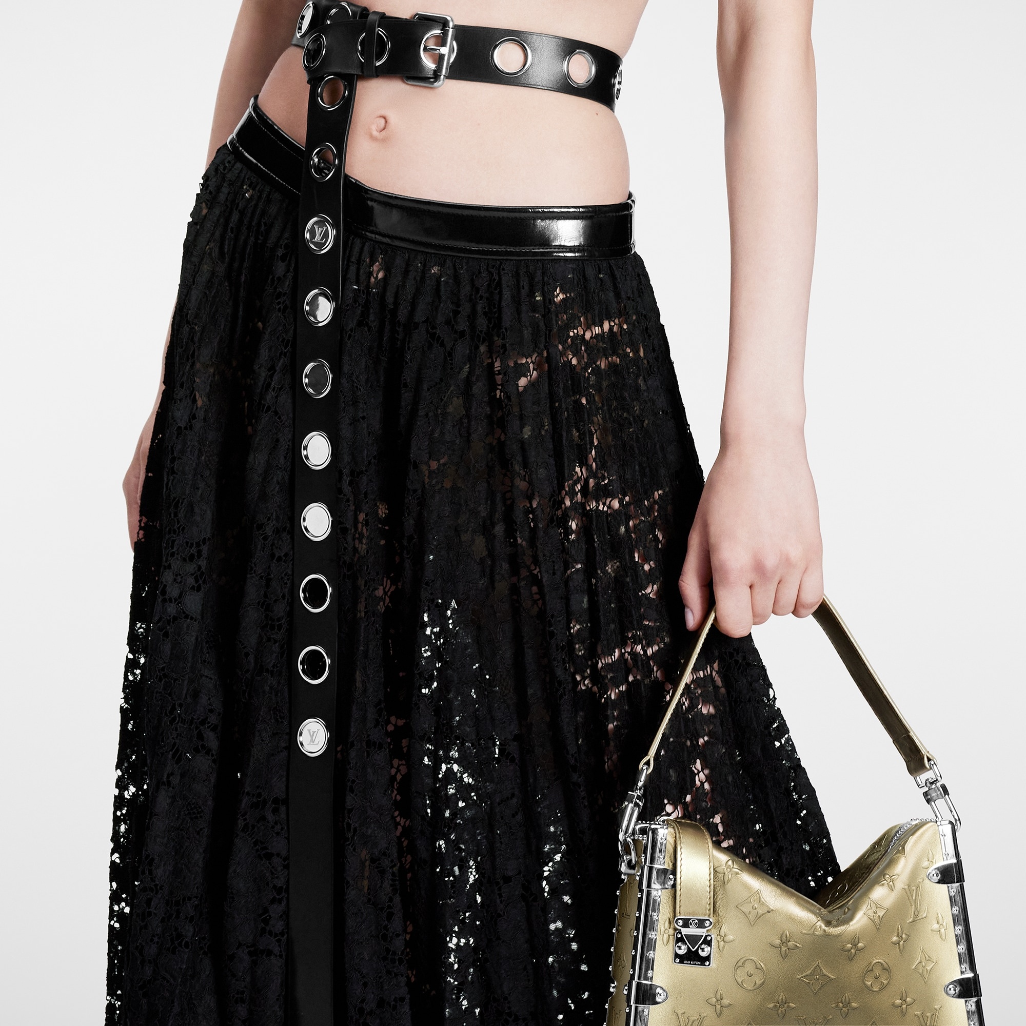 Floral Lace Maxi Skirt - 4