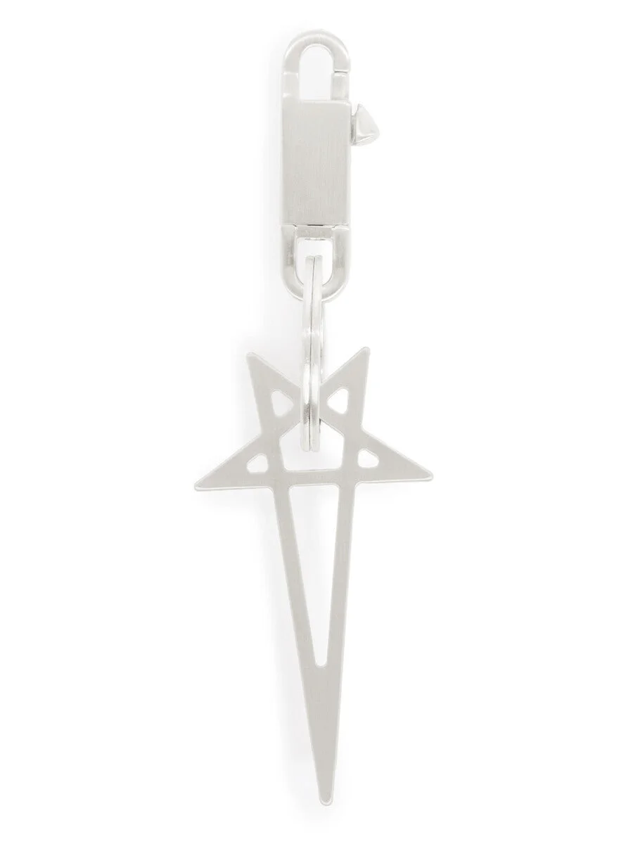 Silver Pentagram Keychain - 1