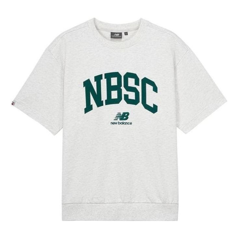 New Balance Logo T-Shirt 'White Green' 5CD25353-OA - 1