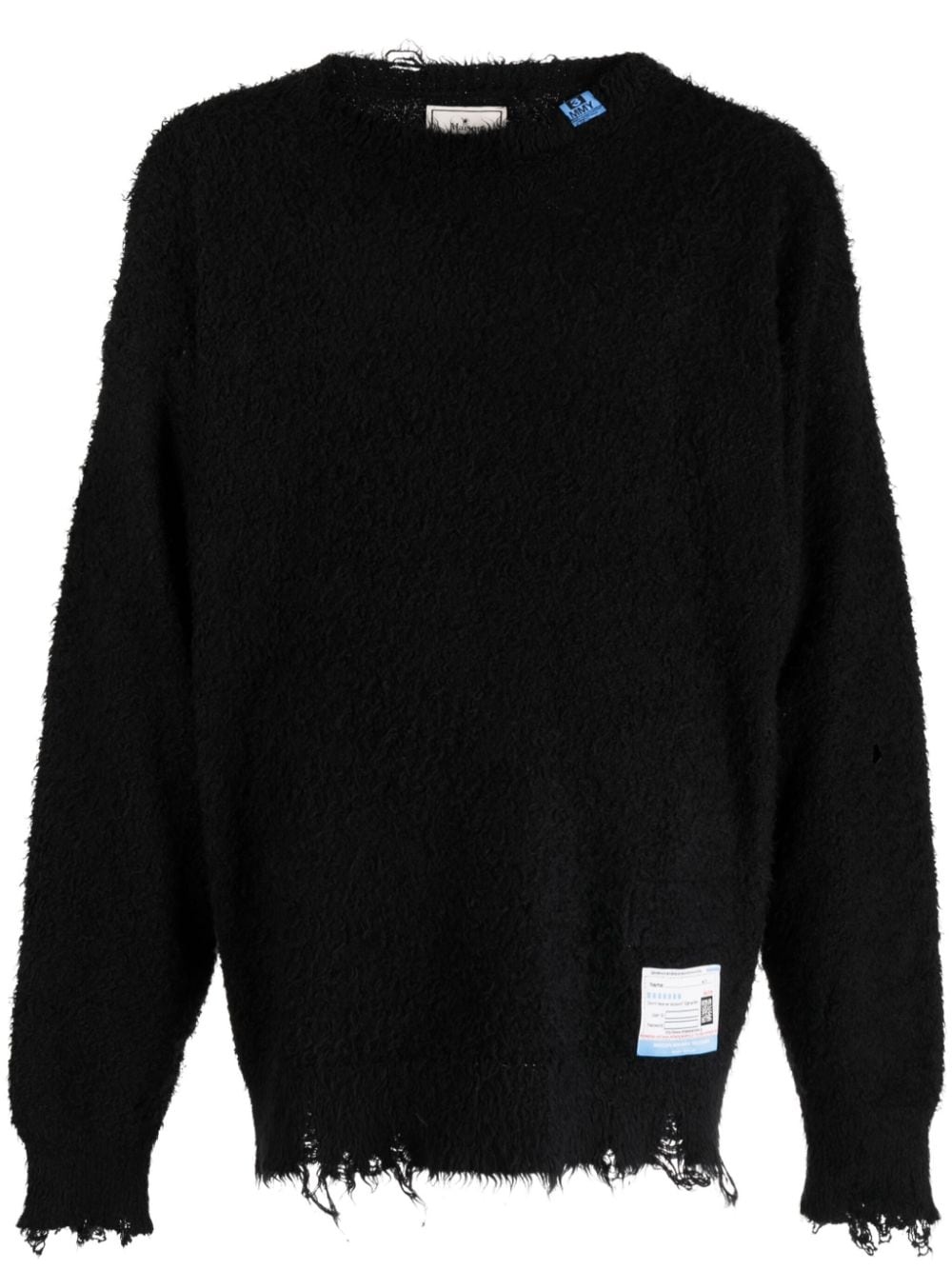 logo-patches distressed-finish jumper - 1