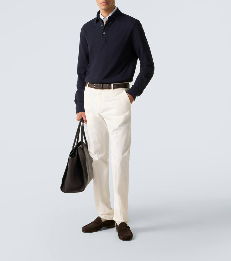 ZEGNA Cotton piqué polo sweater outlook