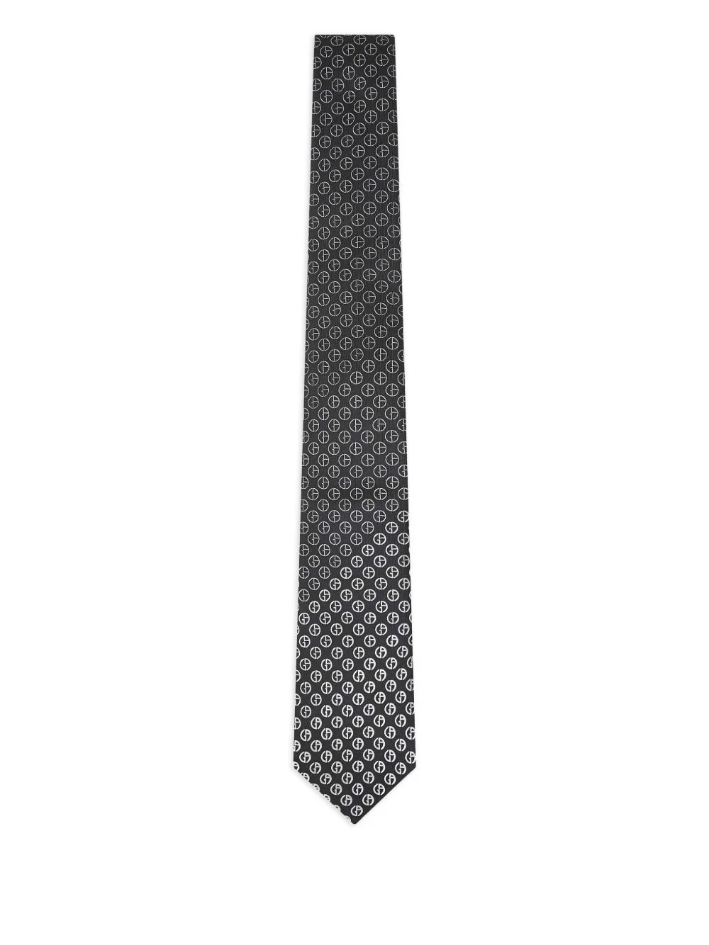 jacquard monogram tie - 1