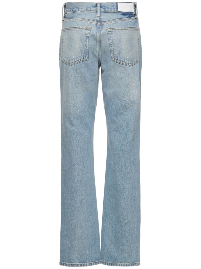 Easy straight cotton denim jeans - 5