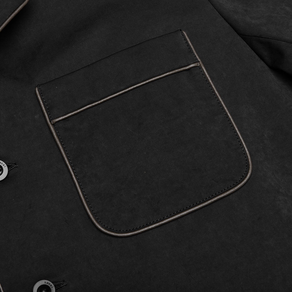 FAUX SUEDE JACKET - BLACK - 4