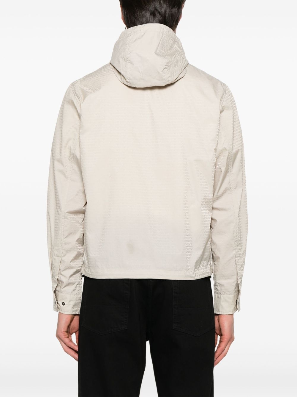 logo-pattern jacket - 4