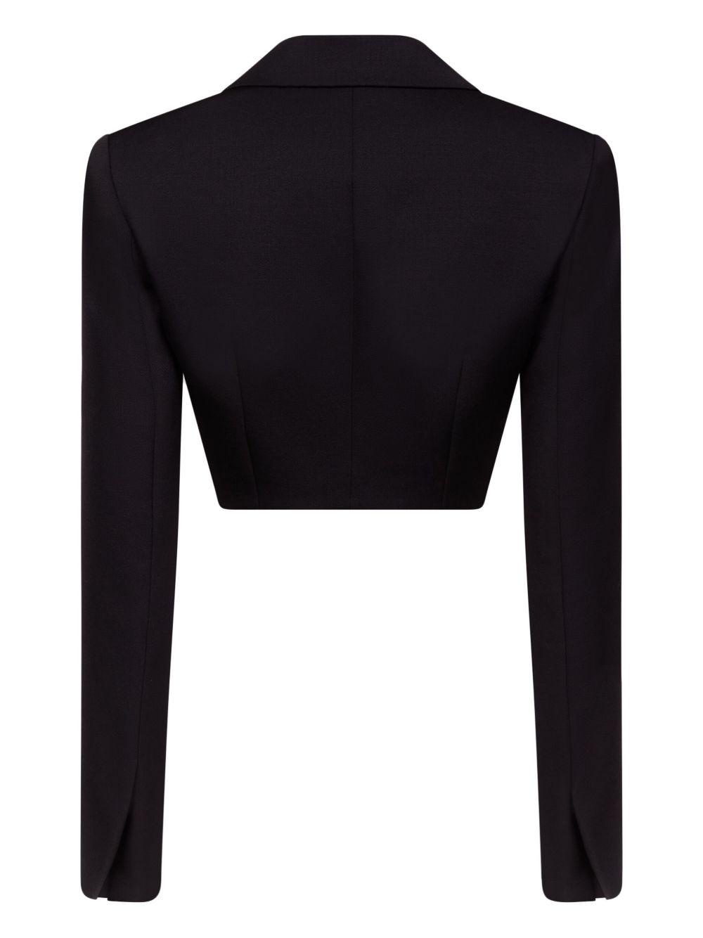 crystal-brooch cropped jacket - 6