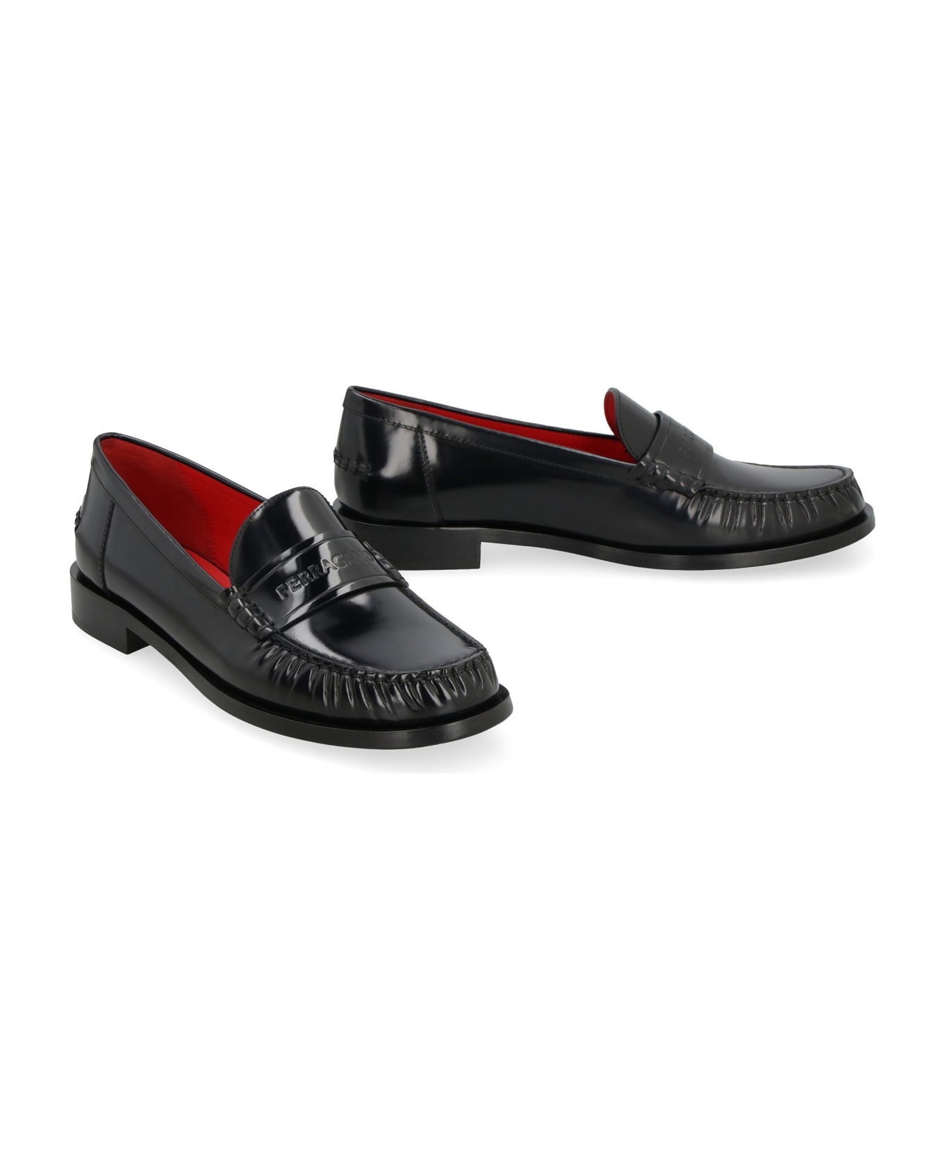 Brushed Leather Loafers - 3