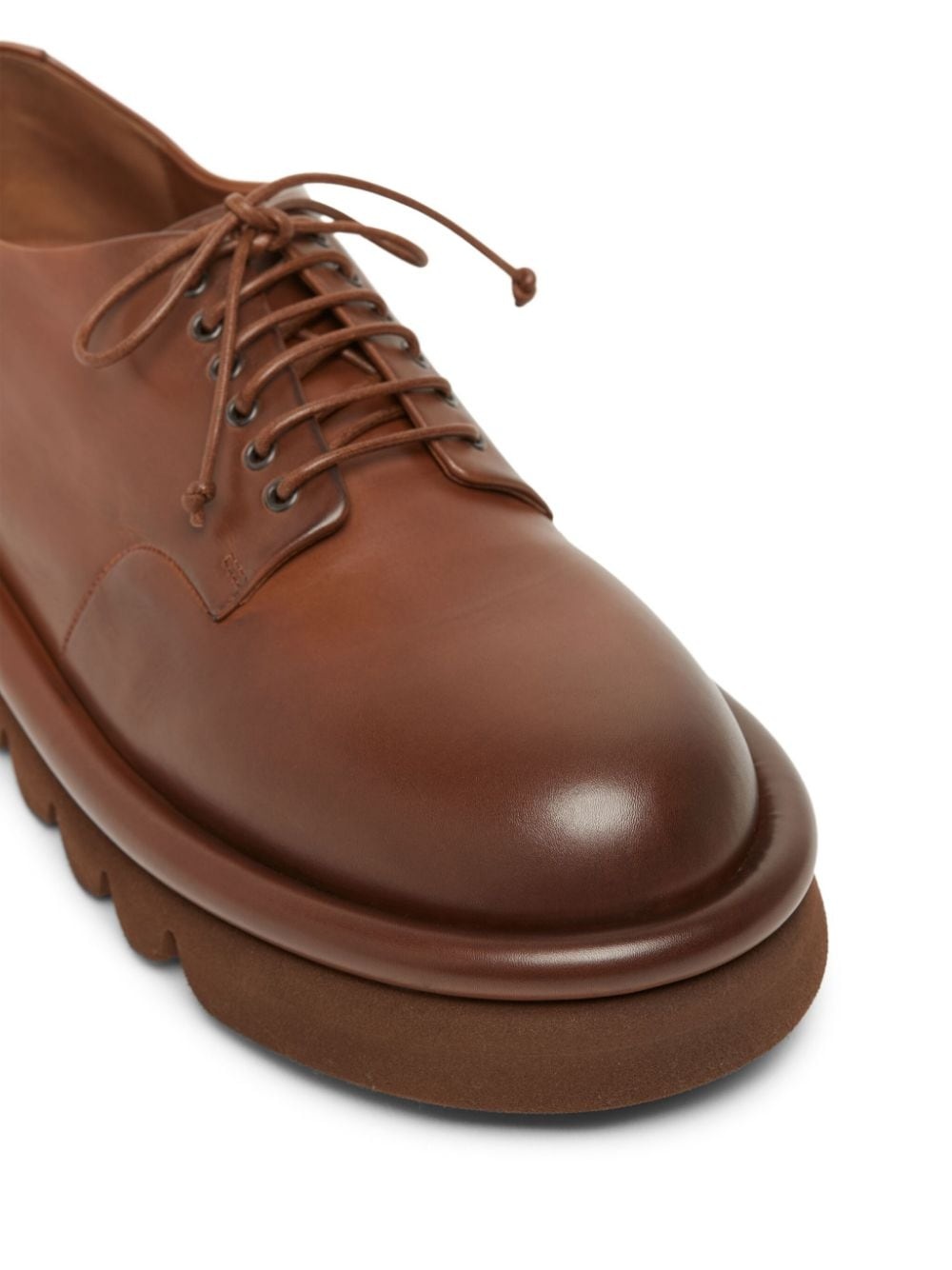 chunky sole leather derby shoes - 4