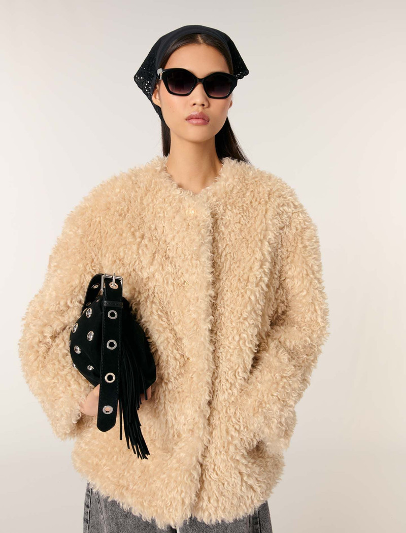 Short faux fur coat 7