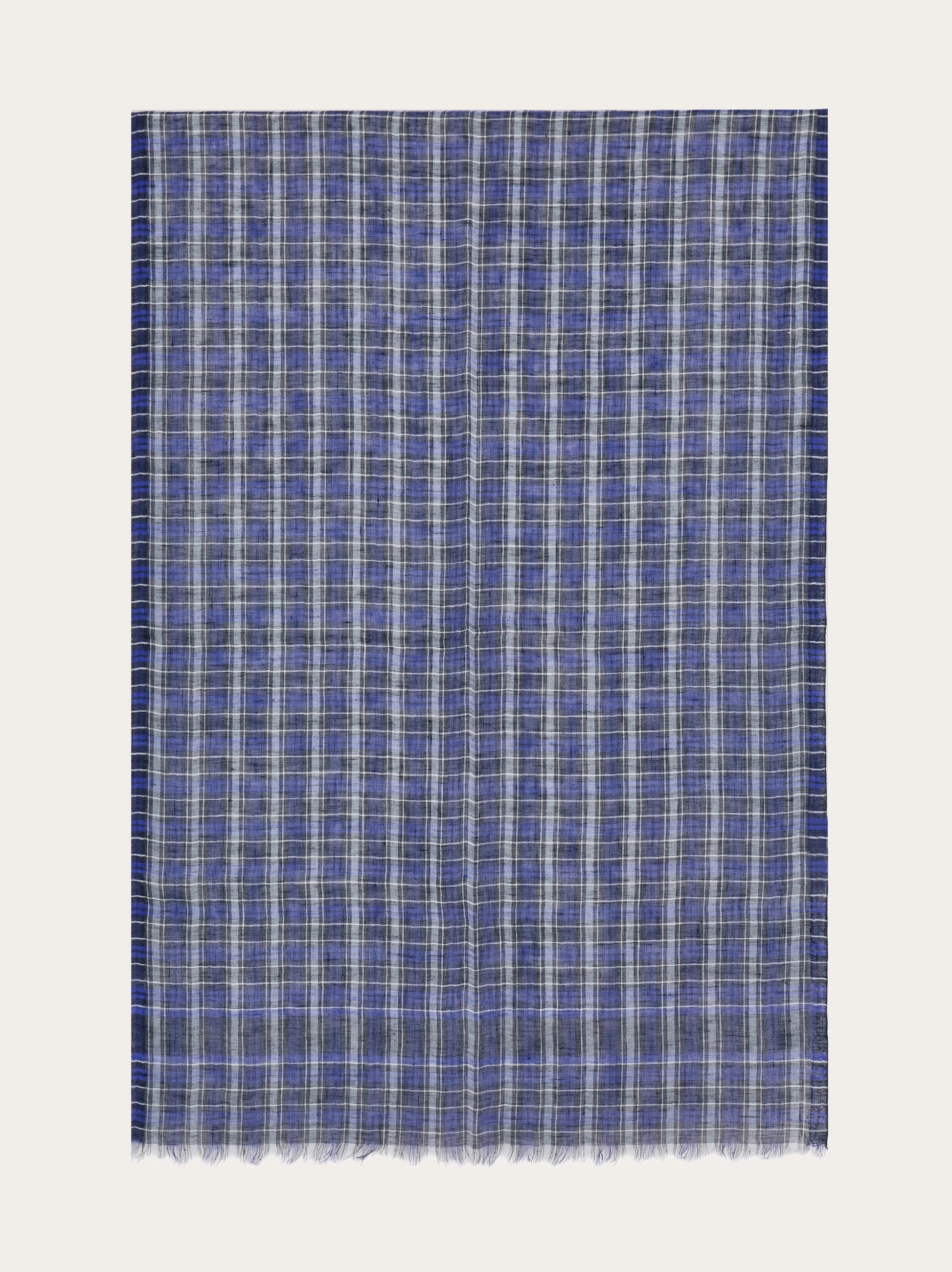 Linen tartan stole - 4